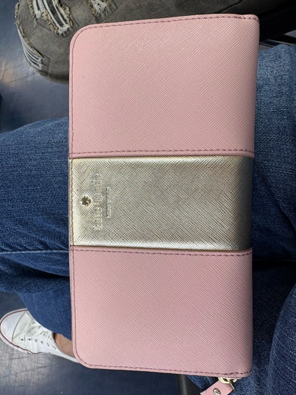 kate spade Pink and Gold Zip Wallet